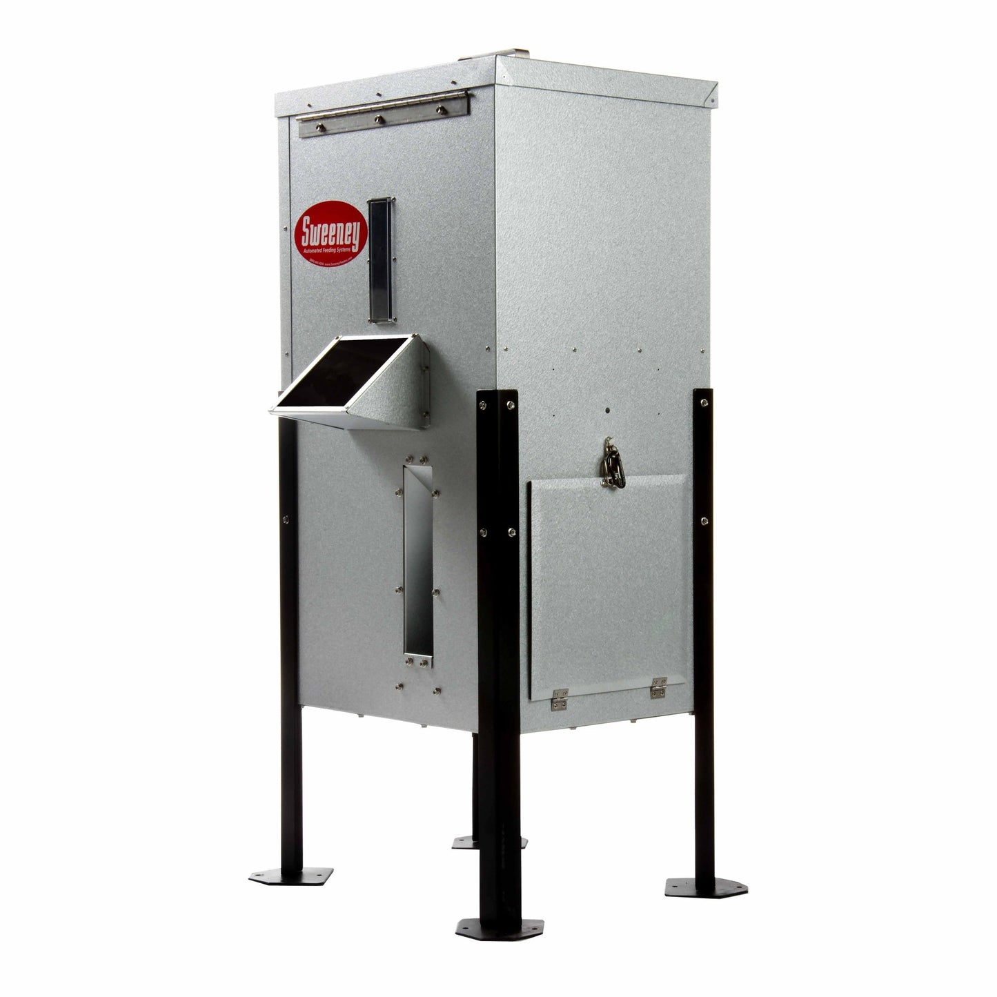 Sweeney Feeders Directional Fish Feeder - 125 lb. Capacity - Silver - Dock Legs