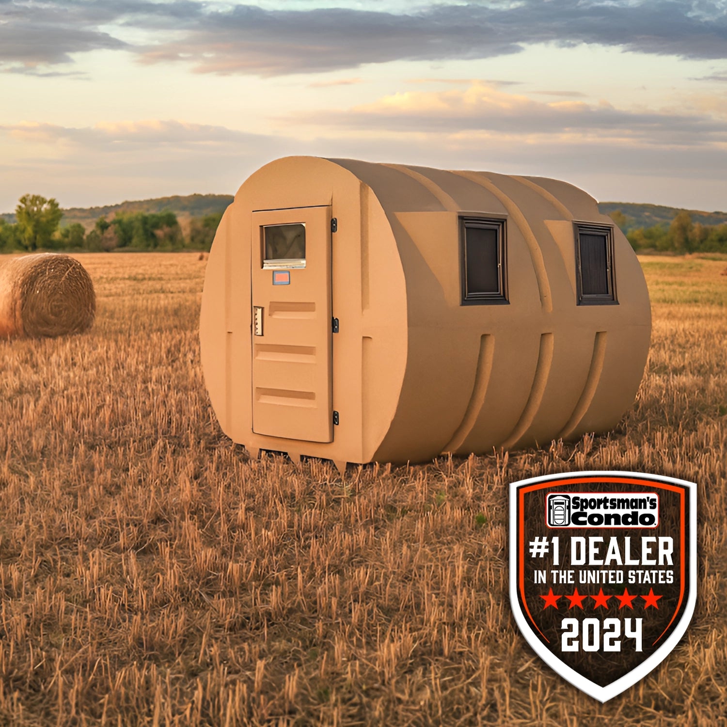 Sportsman's Condo Bale Condo 79 in. x 72 in. Deer Hunting Blind