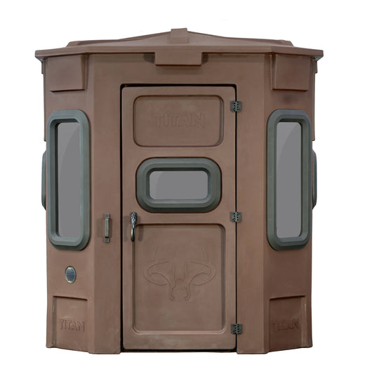 Titan Hunting Blinds - Pro Bow & Rifle Combo Blind - Brown w/ 8ft Tower