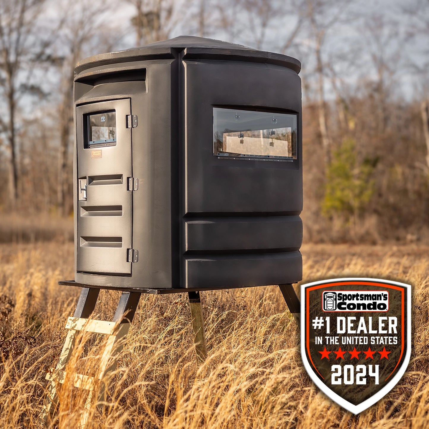 Sportsman's Condo Crossbow Condo 72 in. diameter Deer Blind: Black, Loaded