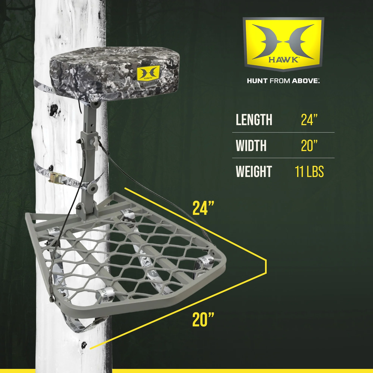 Hawk Helium Ultra Lite Hang-On Treestand - 11lbs