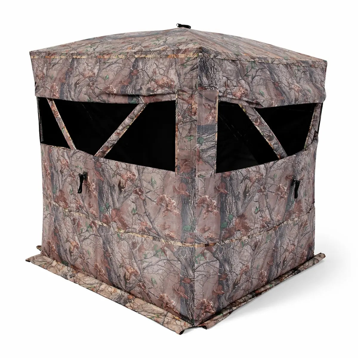 Muddy Prevue 2-Man blind front angled exterior view