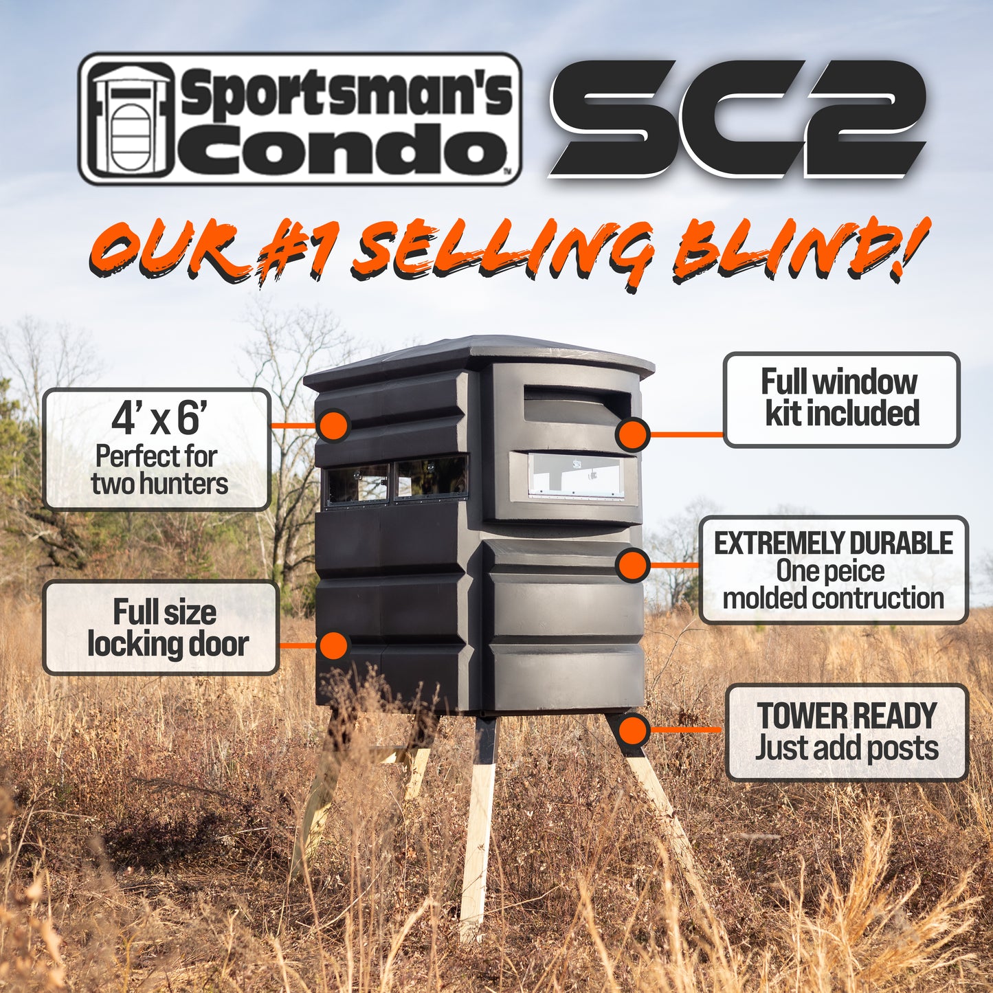 Sportsman's Condo SC2 4' x 6' Deer Hunting Blind