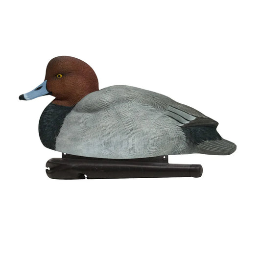Avian-X Topflight Redhead single drake floating decoy, side profile with weighted keel