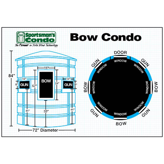 Sportsman's Condo Bow Condo 72 in. diameter Deer Stand: Black, Loaded
