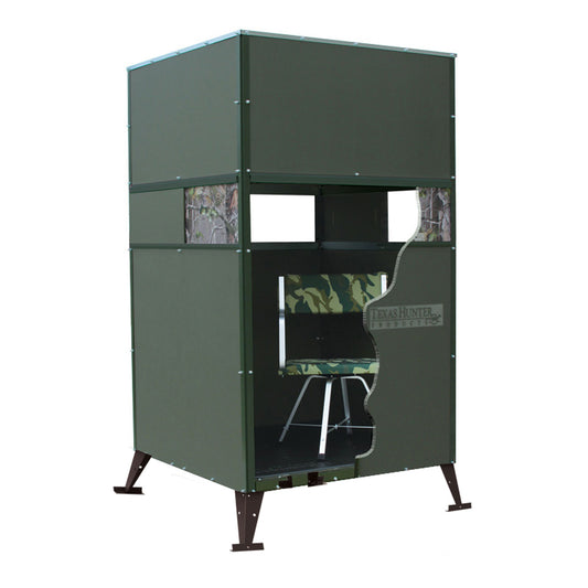 FDB4: Texas Hunter Xtreme Deer Blind Single 4' x 4' with Full Door and 4 Foot Tower