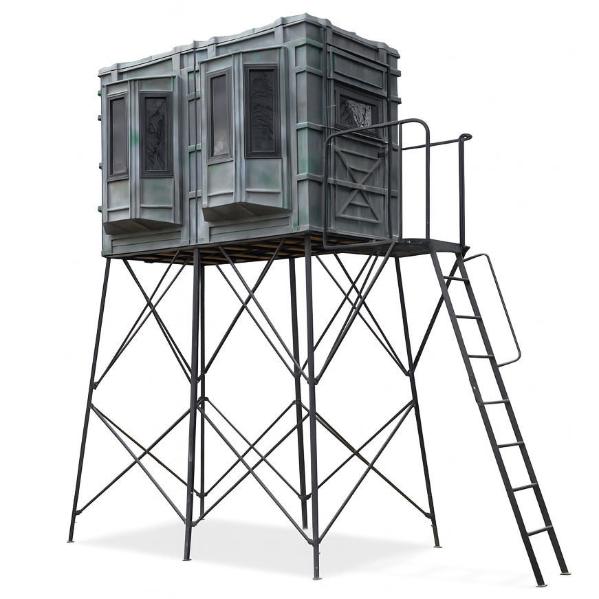 Hughes The Lodge 4'x8' Deer Hunting Blind - Fully Loaded Edition
