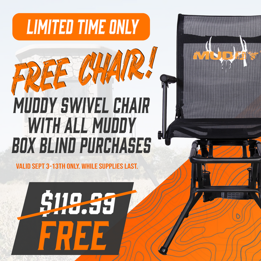 Muddy Striker 4' x 6' Insulated Steel Hunting Blind - FREE CHAIR!