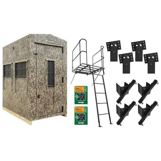 Shadow Hunter Marksman 4'  x 6' Hunting Blind with Elevator Tower Kit