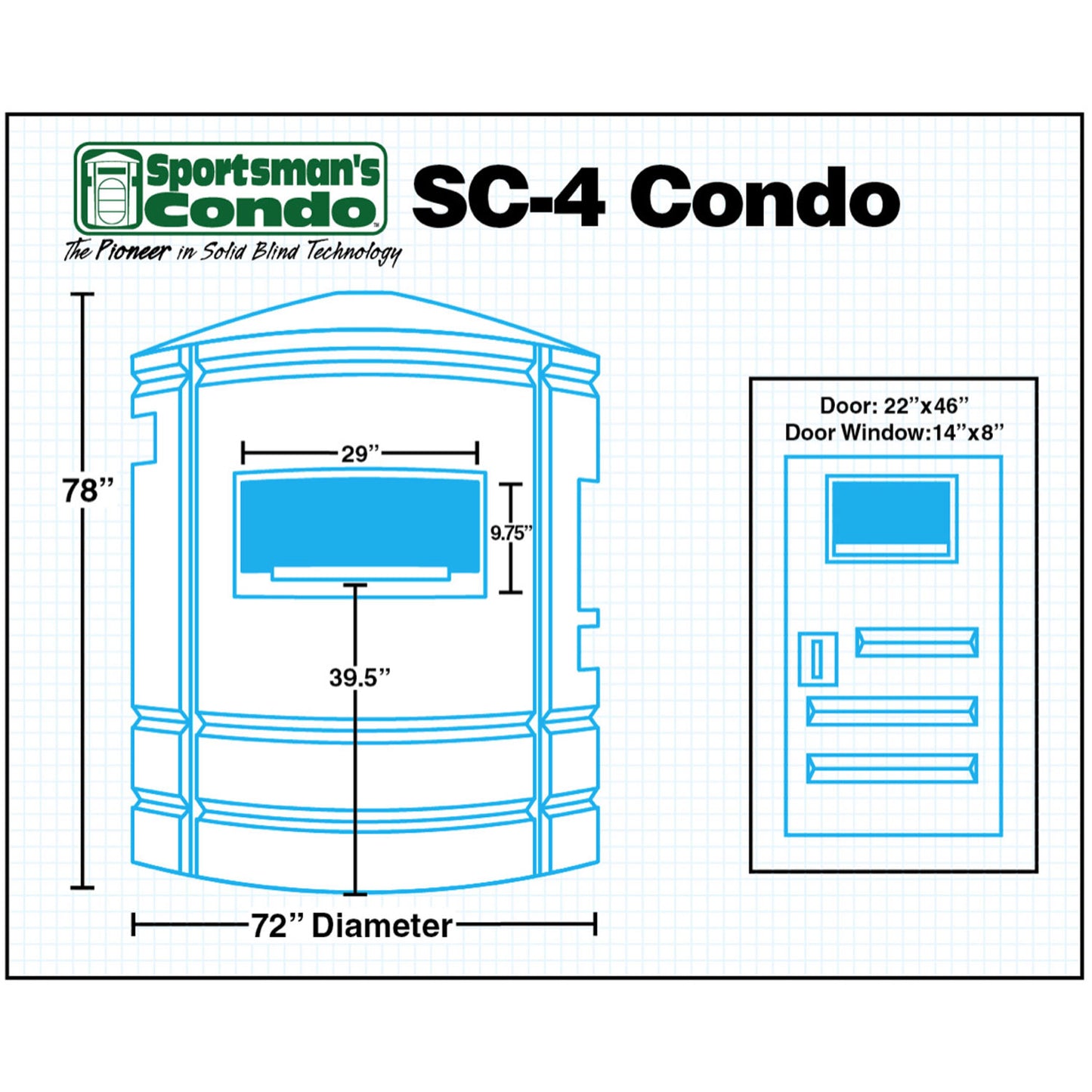Sportsman's Condo SC4 72 in. diameter Deer Blind: Black, Loaded