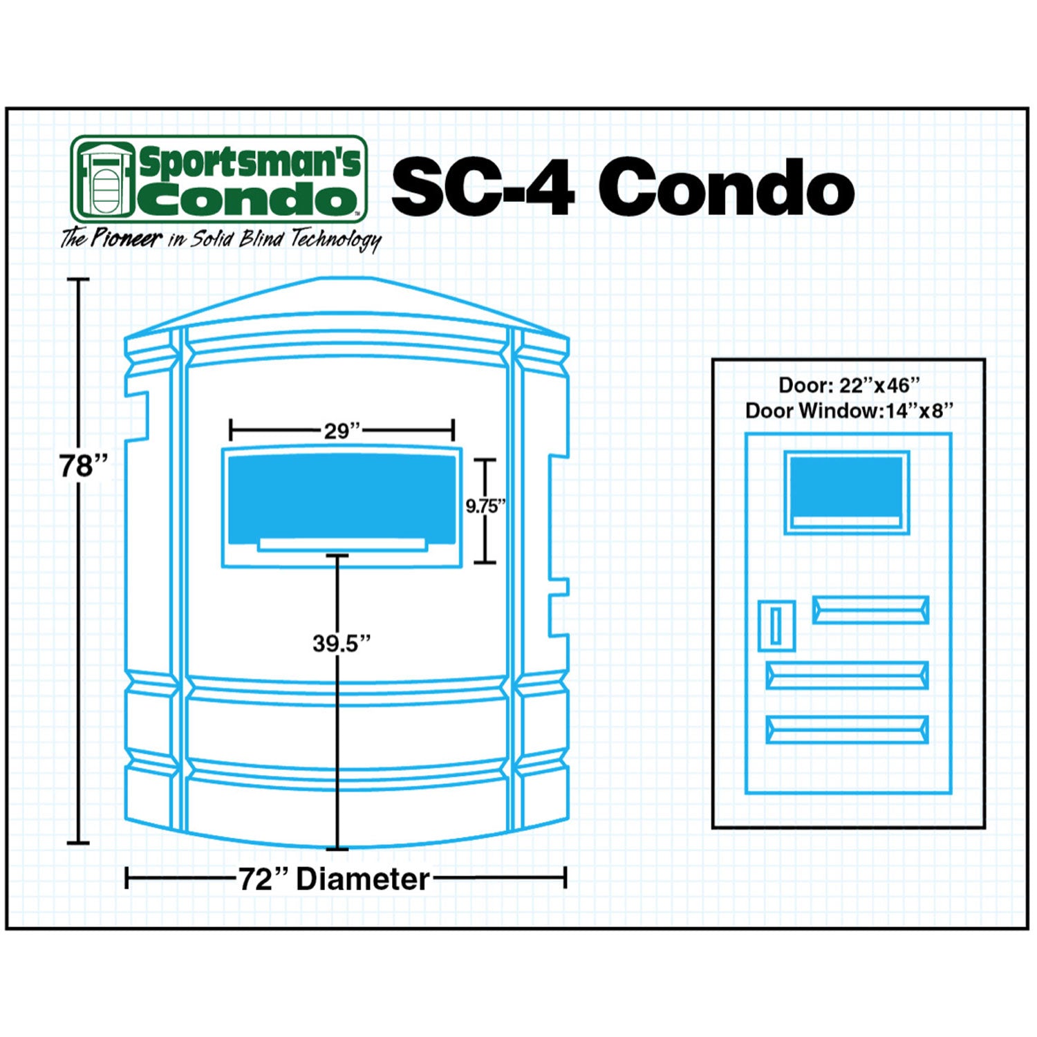 Sportsman's Condo SC4 72 in. diameter Deer Blind: Black, Loaded
