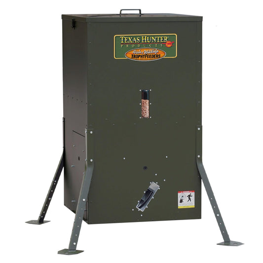 Texas Hunter directional fish feeder with adjustable legs, 175 lb capacity, model DF300AL