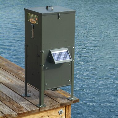 Texas Hunter Fish Feeder - 70 lb. Fish Feed/125 lb. Corn Capacity – Straight Legs