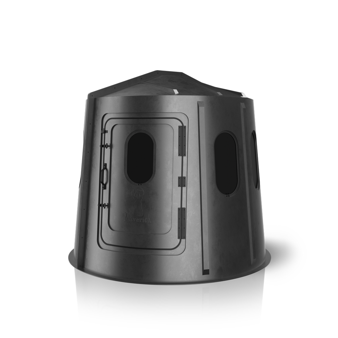 Maverick 6-Shooter Deer Hunting Blind in Black with Slide-Lock Door Seals