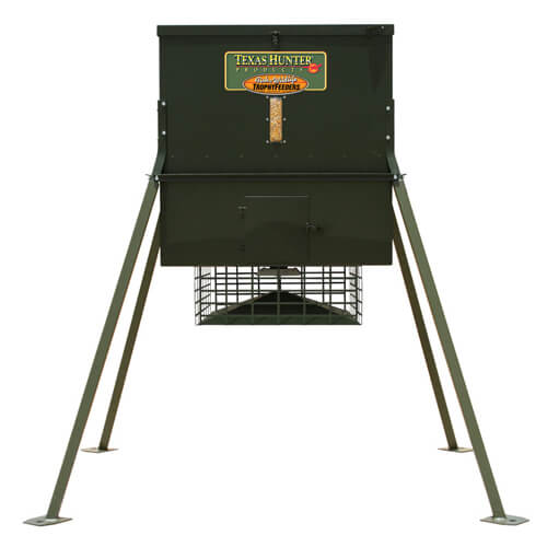 TF650L4: Texas Hunter 650 lb. Trophy Deer Feeder with 4 Foot Legs