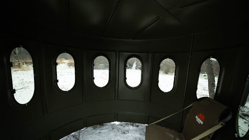 Maverick 6-Shooter Deer Hunting Blind in Black with Slide-Lock Door Seals