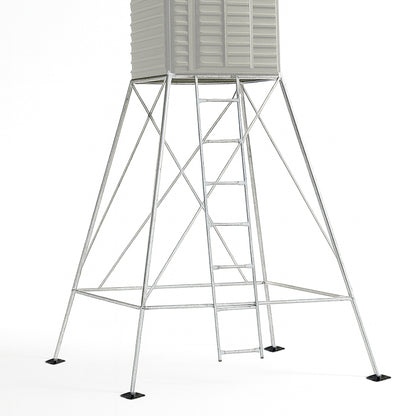 The Blynd 4x4 hunting blind tower stand product image on white background, featuring durable steel frame construction.

