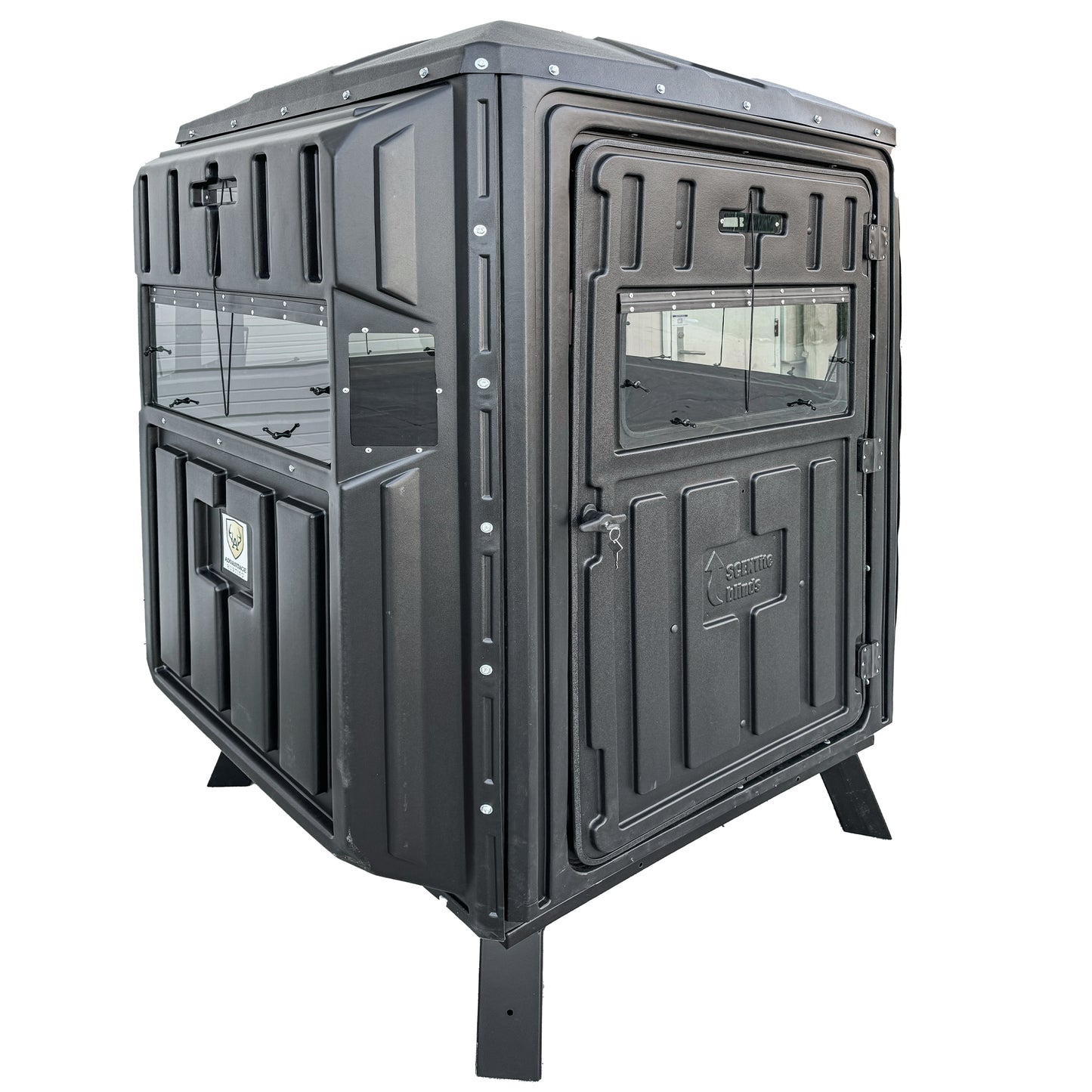 Advantage Hunting - Whitetail 2 Person Hunting Blind - QuadPod Tower Kit Included