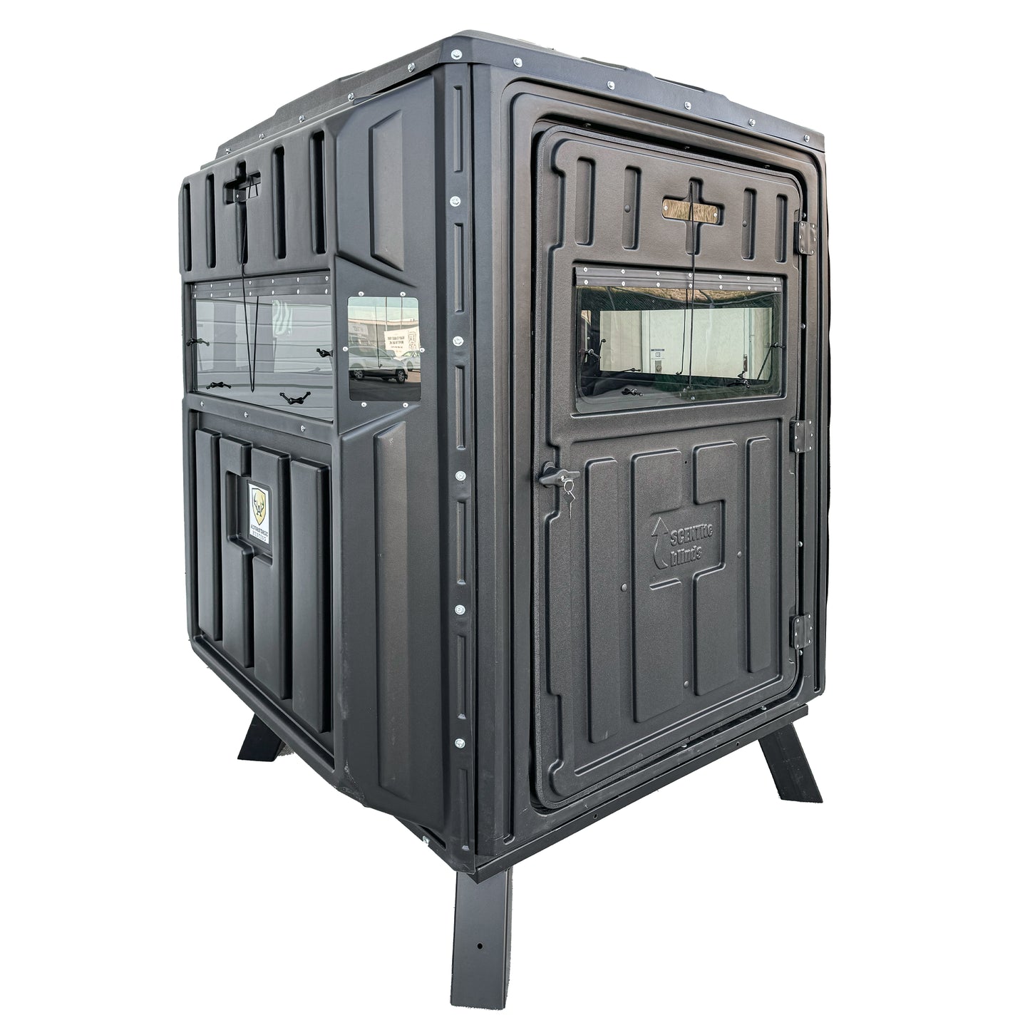 Advantage Hunting - Whitetail 2 Person Hunting Blind - QuadPod Tower Kit Included
