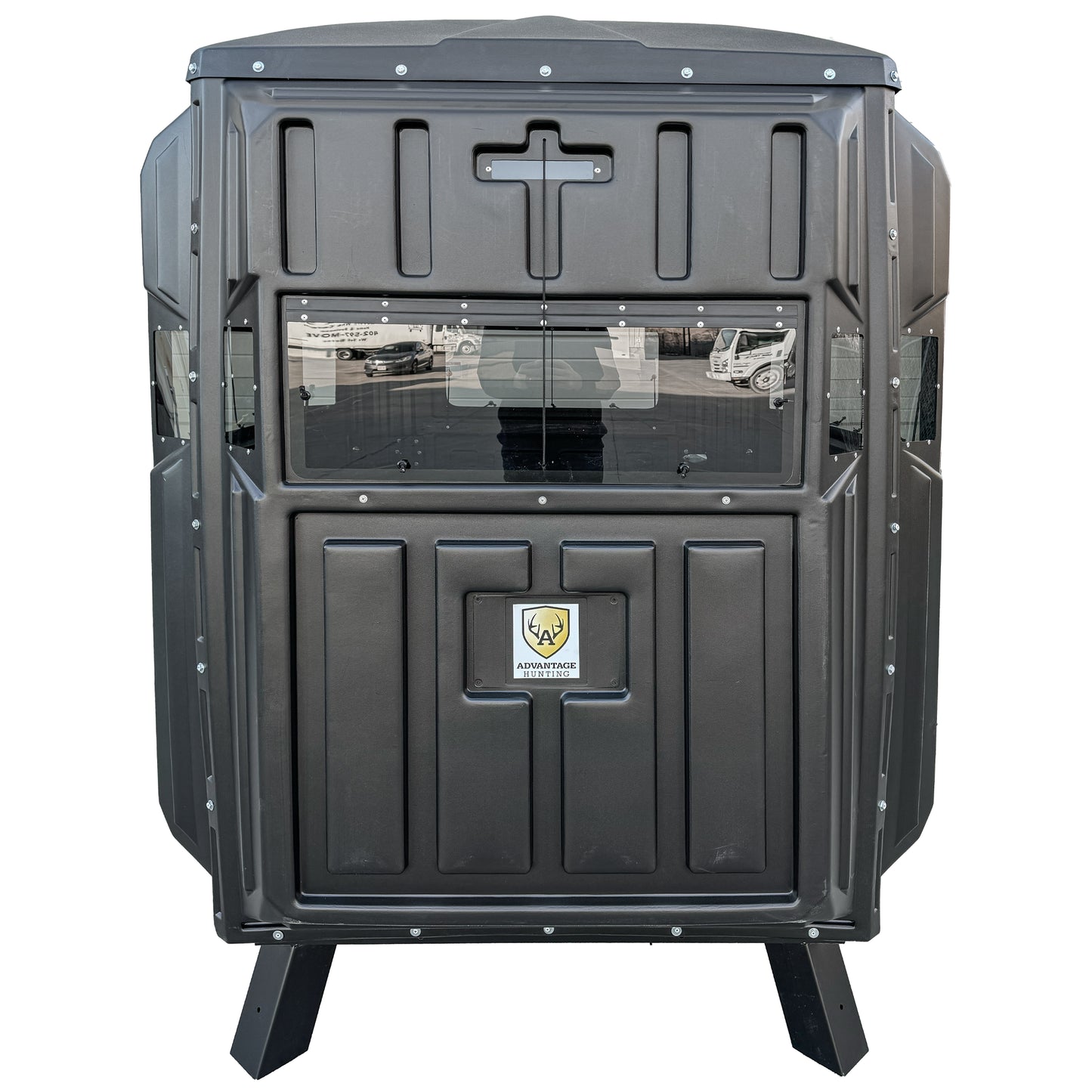 Advantage Hunting - Whitetail 2 Person Hunting Blind - QuadPod Tower Kit Included