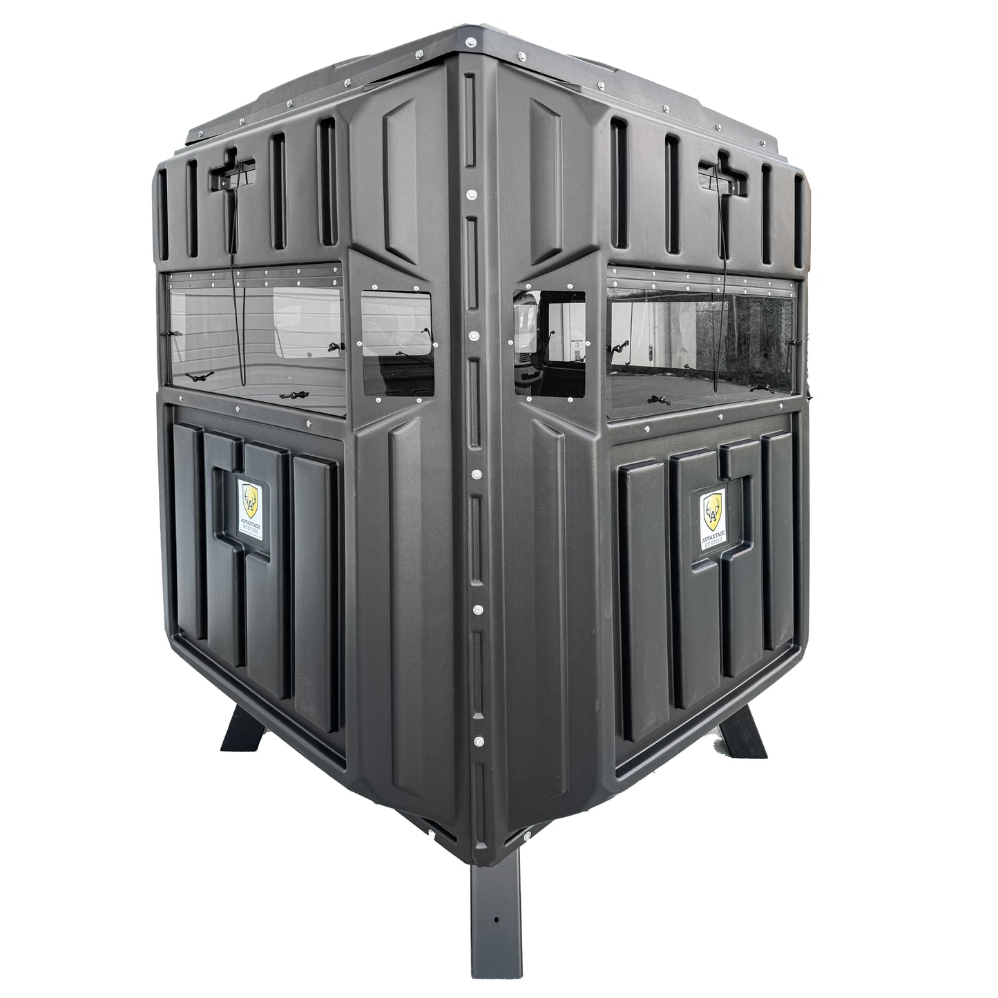 Advantage Hunting - Whitetail 2 Person Hunting Blind - QuadPod Tower Kit Included