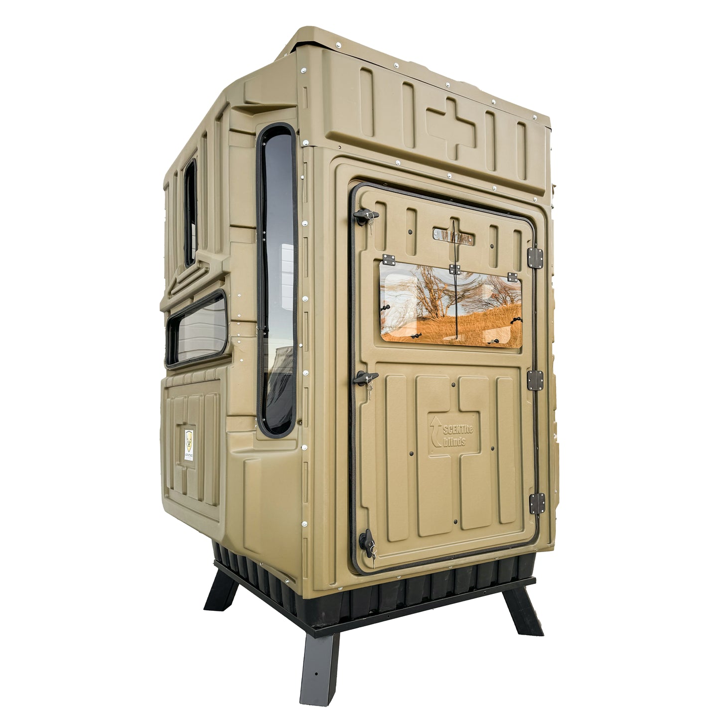 Advantage Hunting - Dual Threat Gun/Bow Combo Blind W/ QuadPod Tower Kit