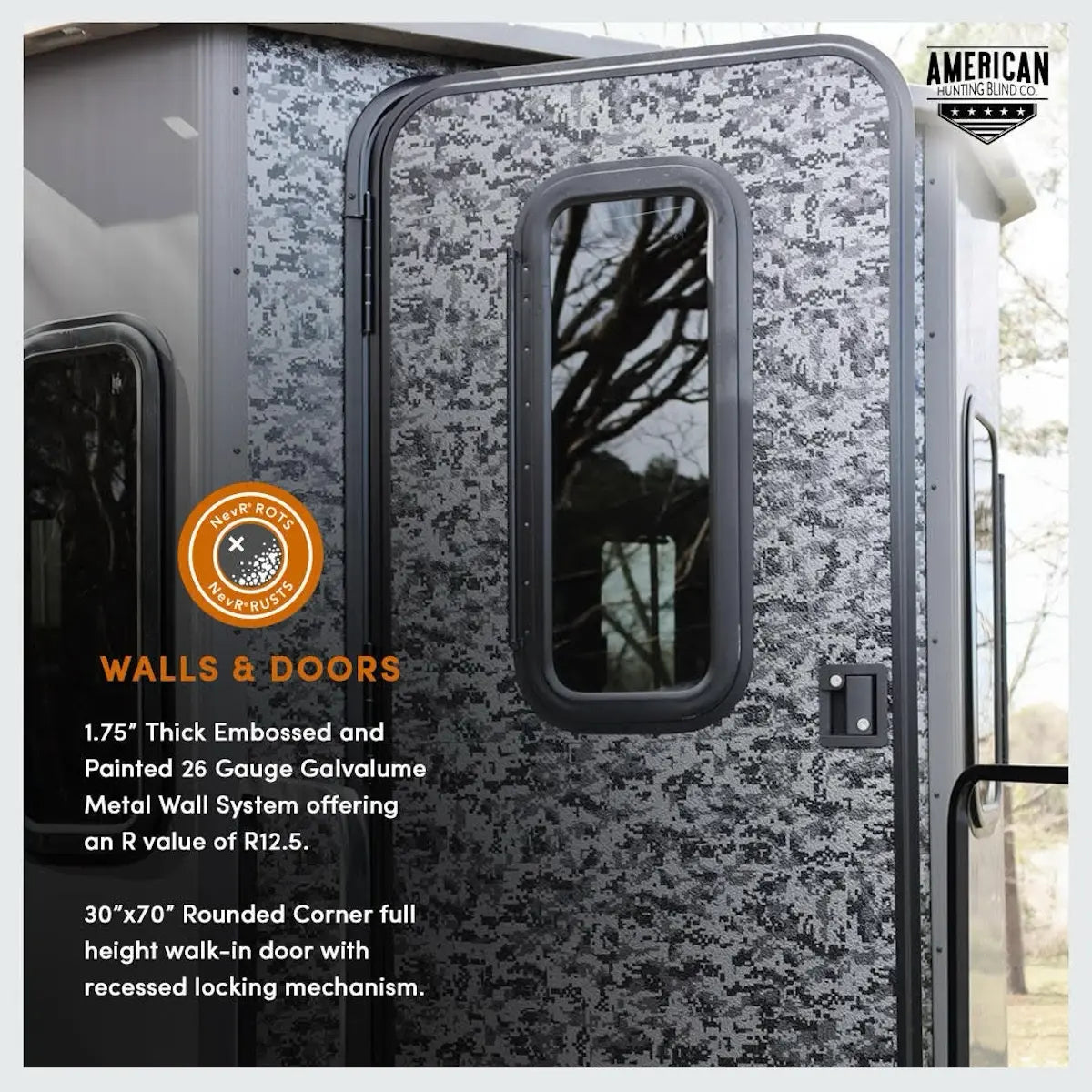 American Hunting Blinds Co. - The Chalet - 6.5' x 6.5' Insulated Hunting Blind