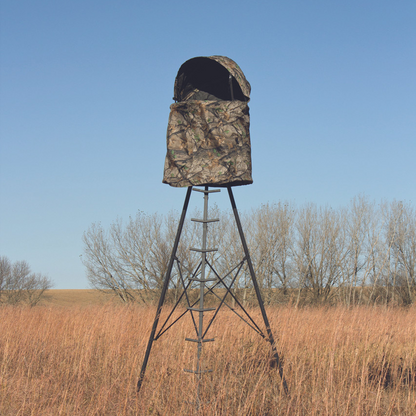 Big Game Cover-All Blind Kit – side view on Apex tripod