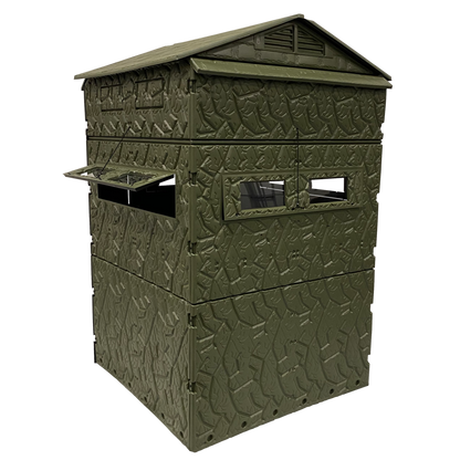 Snap Lock Freedom Blind 4' x 4'. Durable panels and camouflaged design for hunting concealment.