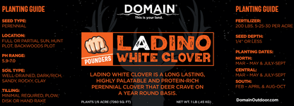 Domain Pounder - Ladino Clover Food Plot Seed