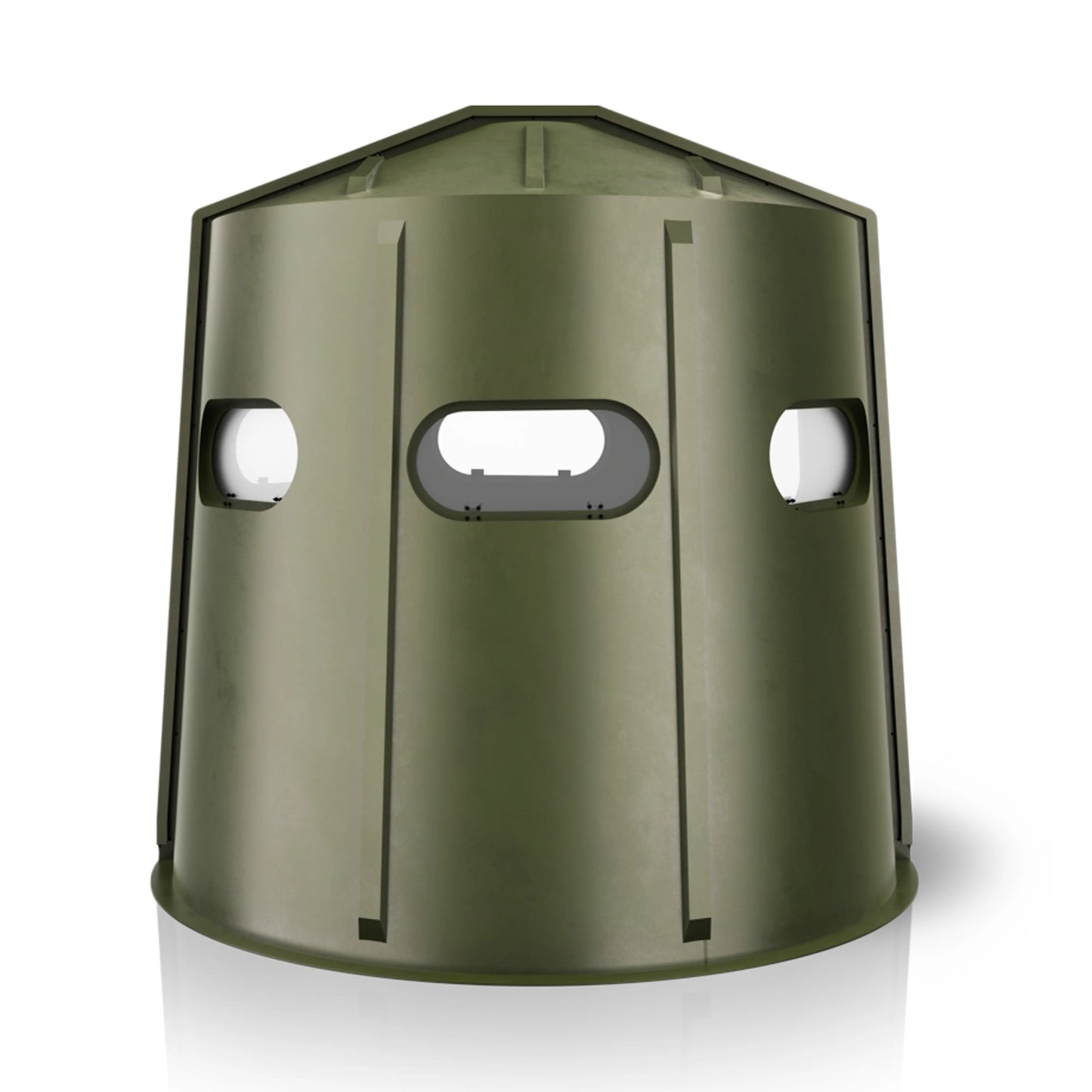 Maverick 5 Shooter GX green deer hunting blind front view, compact ground blind sold by Outdoors For Less