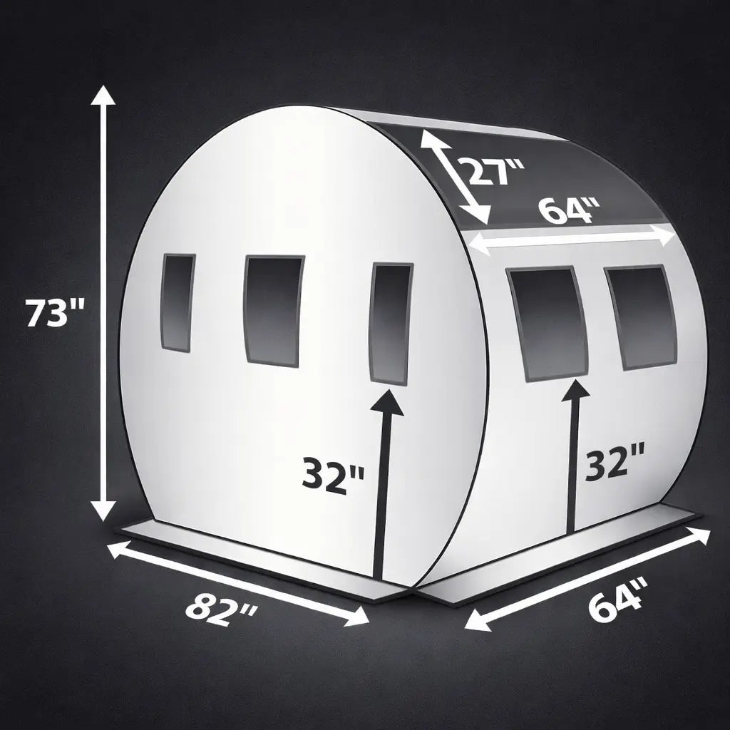 Muddy Bale Blind interior frame and window layout diagram