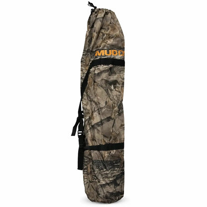 Muddy Ravage ground hunting blind carry bag standing upright