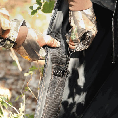 Muddy Ravage ground hunting blind carry bag and transport setup