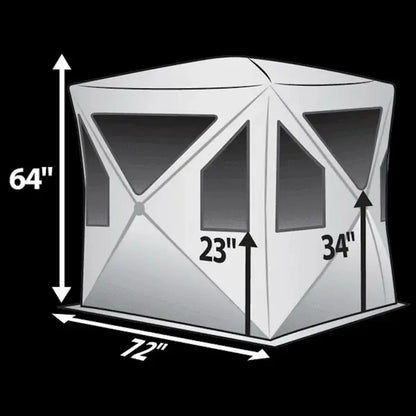Muddy Ravage ground hunting blind interior frame diagram