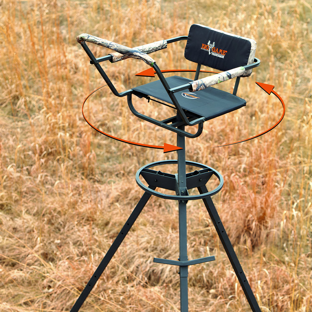 Big Game® Pursuit 12' 1-Person Tripod Stand - 360 Degree Swivel