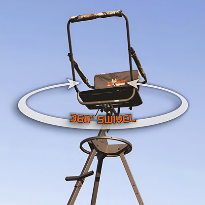 Big Game® Pursuit 12' 1-Person Tripod Stand - 360 Degree Swivel