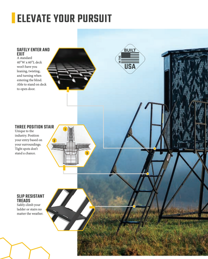 Orion Hunting - 6x6 Premium Archery/Bow Hunting Blind - Vertical Windows