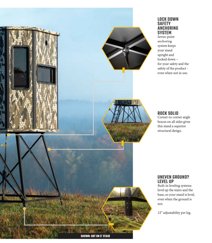 Orion Hunting - 6x6 Premium Archery/Bow Hunting Blind - Vertical Windows