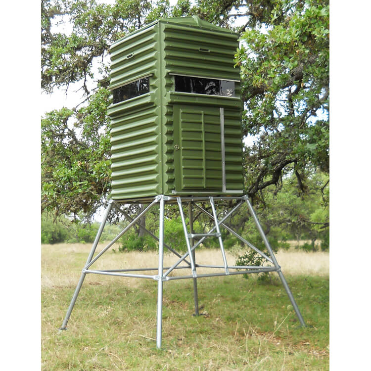 'The Bynd' 4'x4' Hunting Blind - Olive Drab Green with Half Door