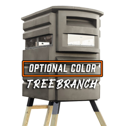 Sportsman's Condo SC2 hunting blind in optional treebranch color, on white background 