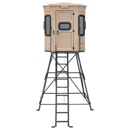 Titan Hunting Blinds - Pro Bow & Rifle Combo Blind - Tan w/ 8ft Tower