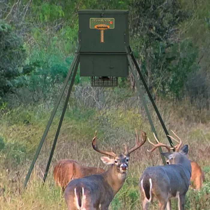 Texas Hunter 300 lb. Trophy Deer Corn Feeder with 8 Foot Legs
