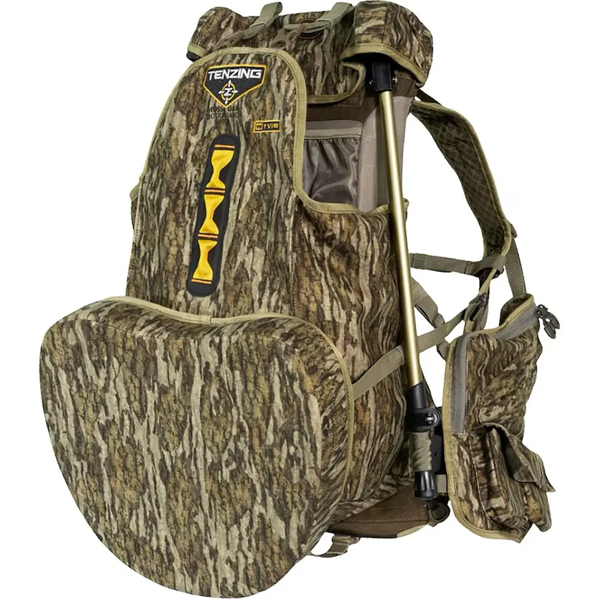 Tenzing Turkey Recliner vest rear view showing integrated seat system