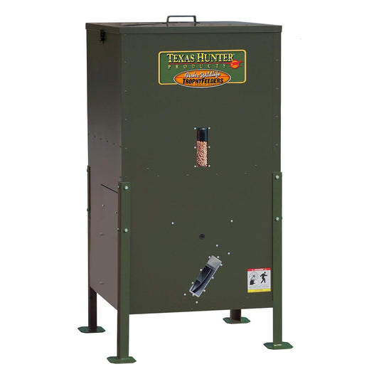 Texas Hunter 175 lb lake and pond directional fish feeder with straight legs
