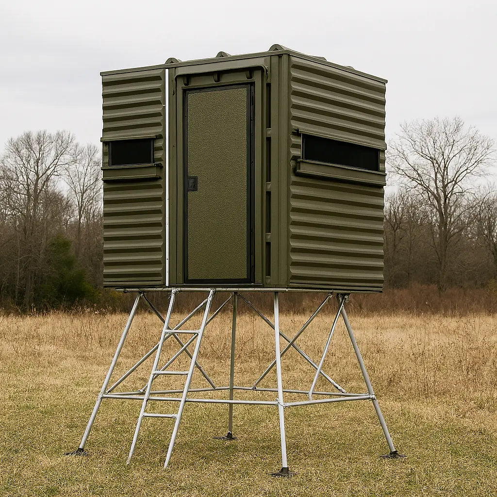 The Blynd 4'x8' Hunting Blind - Olive Drab Green with Full Door