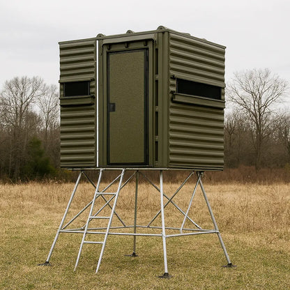 The Blynd 4'x8' Hunting Blind - Olive Drab Green with Full Door