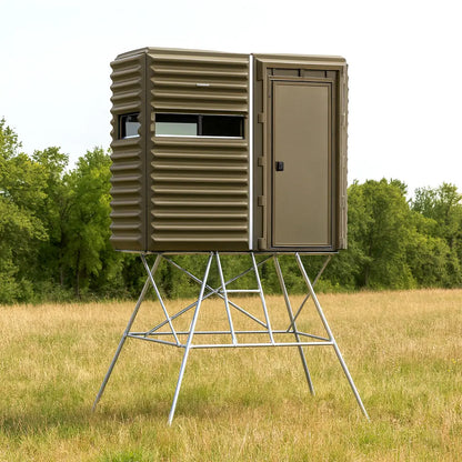 The Blynd 4'x8' Hunting Blind - Olive Drab Green with Full Door