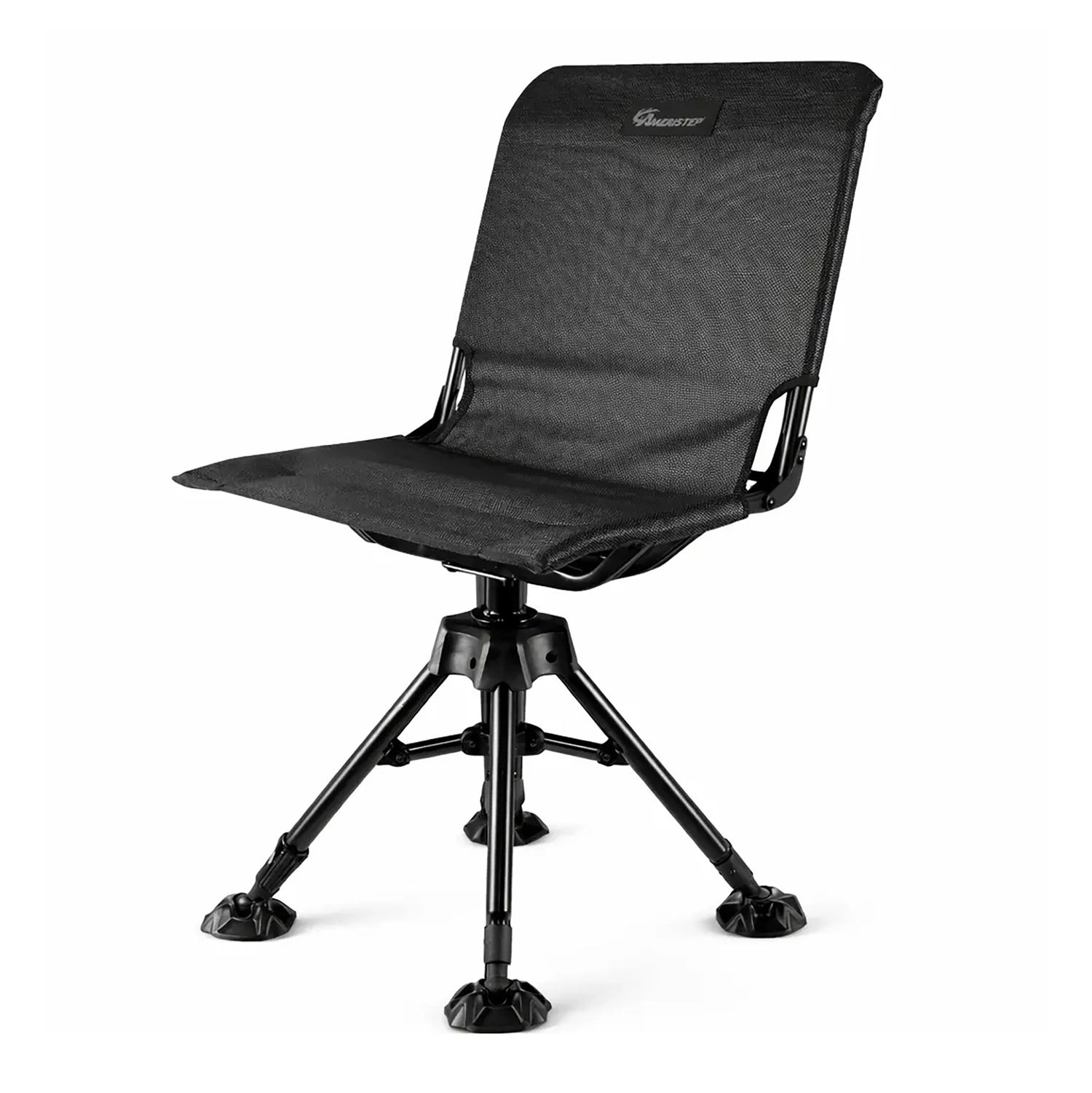 Ameristep Silent Swivel 360 hunting blind chair front view showing padded seat and swivel base
