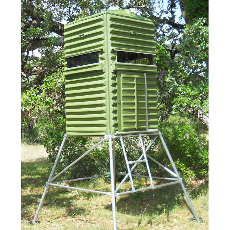 'The Bynd' 4'x4' Hunting Blind - Olive Drab Green with Half Door